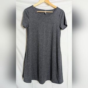 Gray Short Sleeve Dress